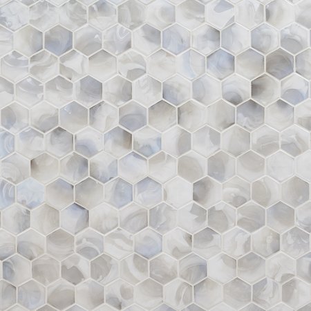 MSI Akoya Pearl Hexagon 10.95 In. X 12.6 In. Glass Mosaic Tile, 15PK ZOR-MD-0528